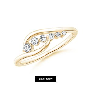 Lab grown diamond journey bypass ring